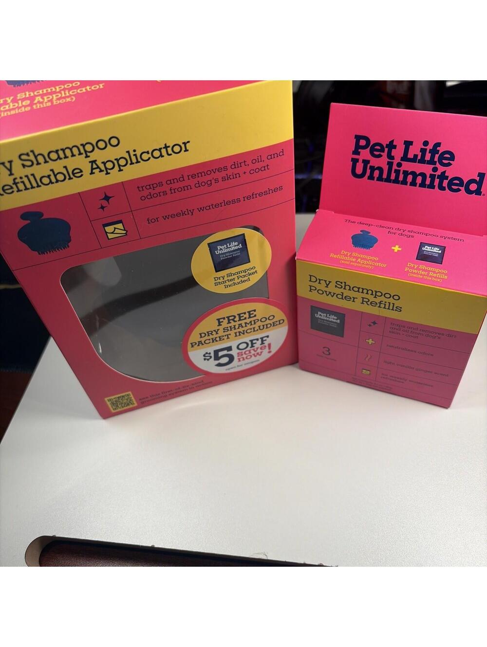 Pet Life Unlimited Dry Shampoo Refillable Applicator + Refills NIB